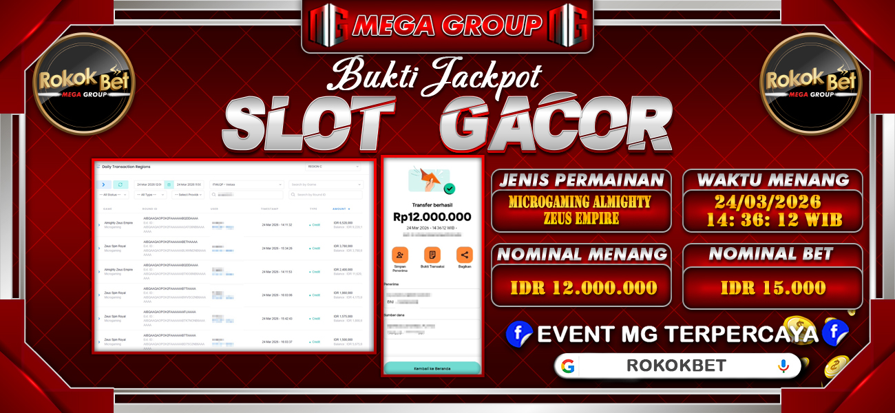Bukti JP situs Rokokbet hari Selasa, 24 Maret 2026